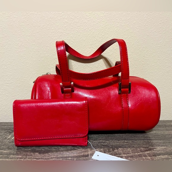 NWT Red Handbag and Wallet Set - Picture 1 of 8